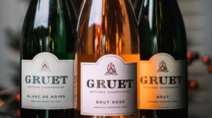 three bottles of gruet sparkling wines